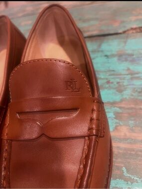 Ralph Lauren Brown Leather Penny Loafers - Size 8